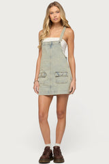 Overall Denim Mini Dress