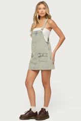 Overall Denim Mini Dress
