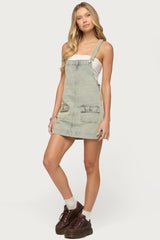 Overall Denim Mini Dress