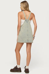 Overall Denim Mini Dress