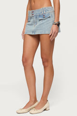 Rae Denim Mini Skort