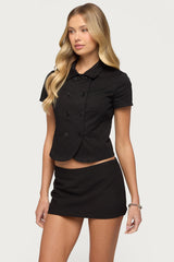 Pilar Short Sleeve Cotton Trench Shirt