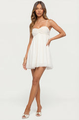 Ariellah Chiffon Babydoll Mini Dress