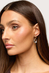 Faux Tiger Eye Abstract Earrings