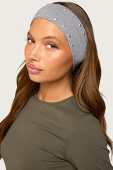 Striped Knit Studded Headband