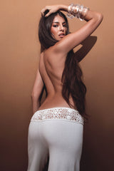 Kirsty Crochet Waist Knit Trousers