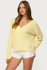 Francine Oversized V Neck Cardigan