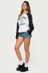 San Diego Off Shoulder Raglan Sweatshirt