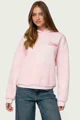 Edikted Gingham Oversized Hoodie