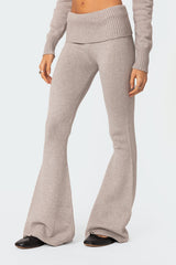 Desiree Knitted Low Rise Fold Over Trousers