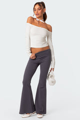 Naomi Foldover Flared Leggings