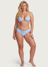 Blonca Striped Triangle Bikini Top