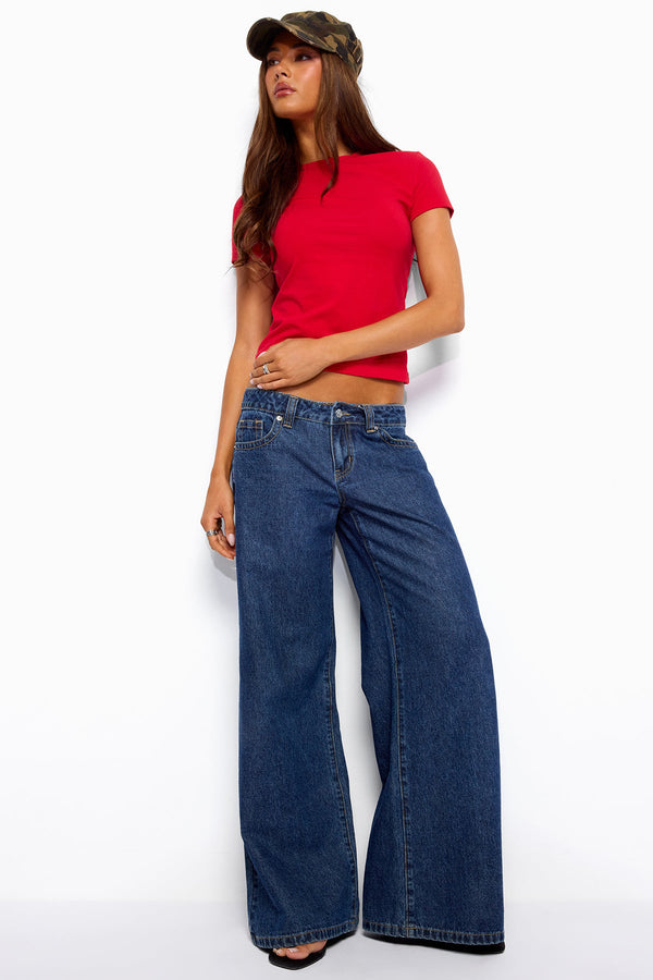 Raiyne Low Rise Wide Leg Jeans view 2