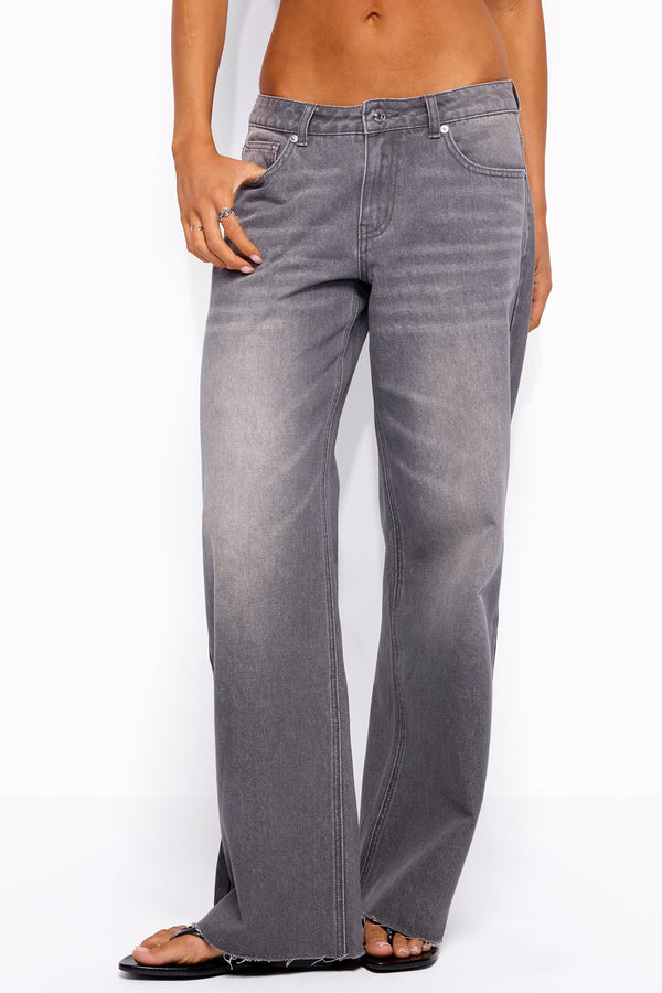 Raelynn Washed Low Rise Baggy Jeans view 1
