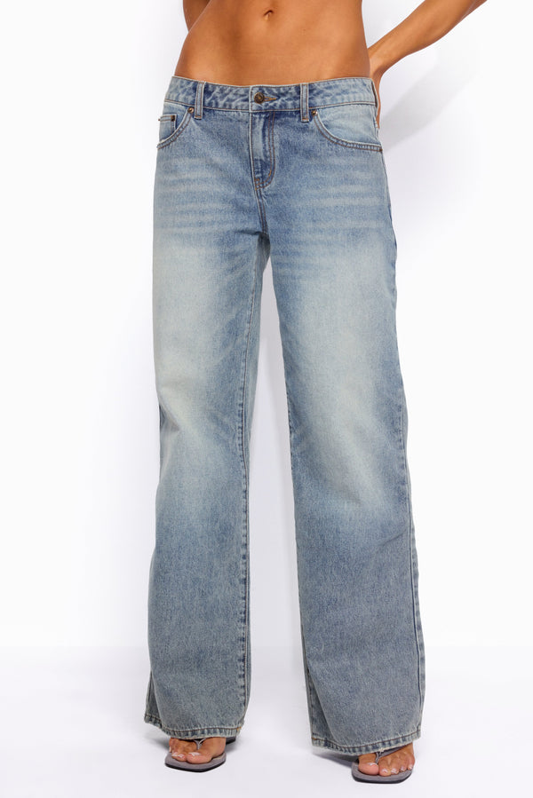 Raelynn Washed Low Rise Baggy Jeans view 2