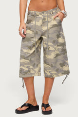 Camo Cargo Bermuda Shorts