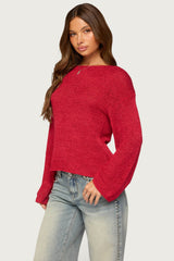 Drop Shoulder Light Knit Sweater