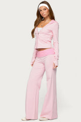 Meggy Striped Foldover Trousers
