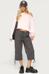 Aveline Off Shoulder Light Sweatshirt