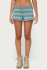 Amaris Striped Knit Shorts