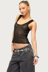 Eleora Sequin Knit Tank Top
