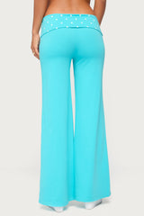 Reeva Polka Dot Foldover Trousers
