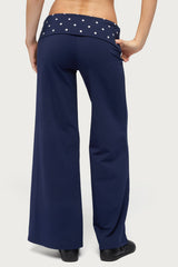 Petite Reeva Polka Dot Foldover Trousers