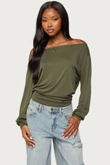 Nannie Off Shoulder Oversized Top
