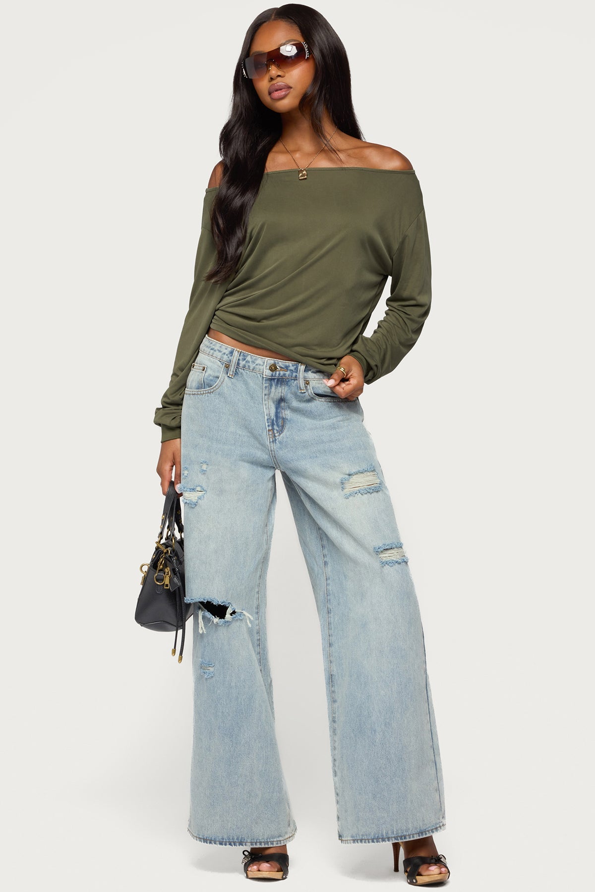 Nannie Off Shoulder Oversized Top