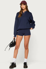 Lorie Mid Rise Ribbed Knit Shorts
