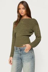 Tezi Boat Neck Light Knit Top