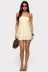 Lugenia Draped Halter Mini Dress