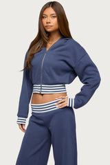 Eloura Stripey Zip Up Hoodie
