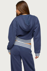 Eloura Stripey Zip Up Hoodie
