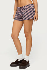 Jainee Striped Drawstring Shorts