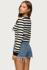 Rainey Striped Long Sleeve Top