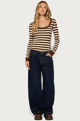 Rainey Striped Long Sleeve Top