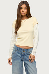 Stripey Layered Long Sleeve T Shirt