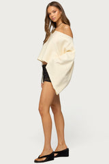 Sharla Off Shoulder Poncho Sweater