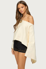 Sharla Off Shoulder Poncho Sweater