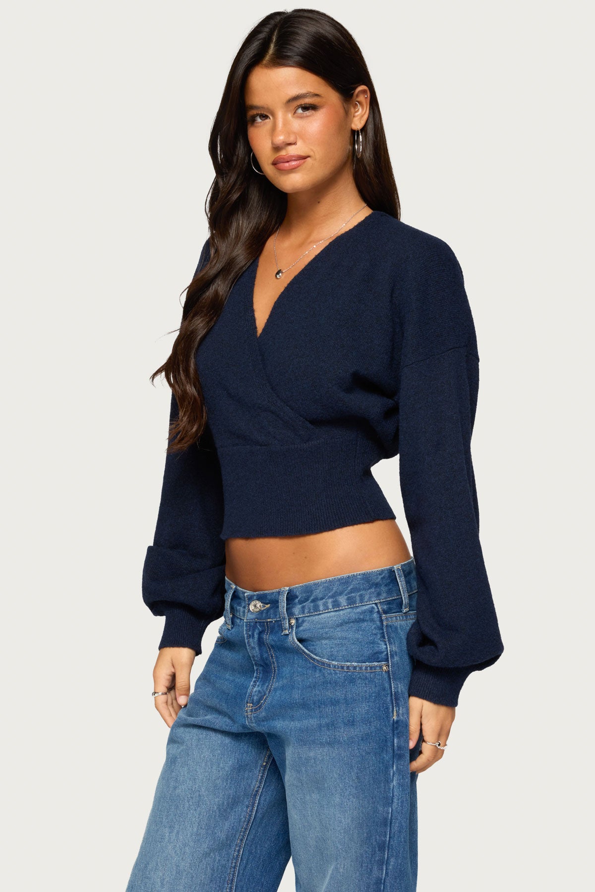 Lillia V Neck Wrap Sweater