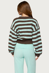 Penelope Fuzzy Striped Sweater