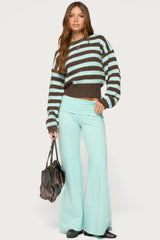 Penelope Fuzzy Striped Sweater