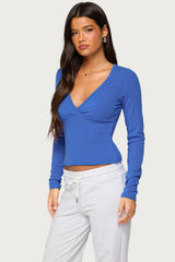 Doron V Neck Long Sleeve Top