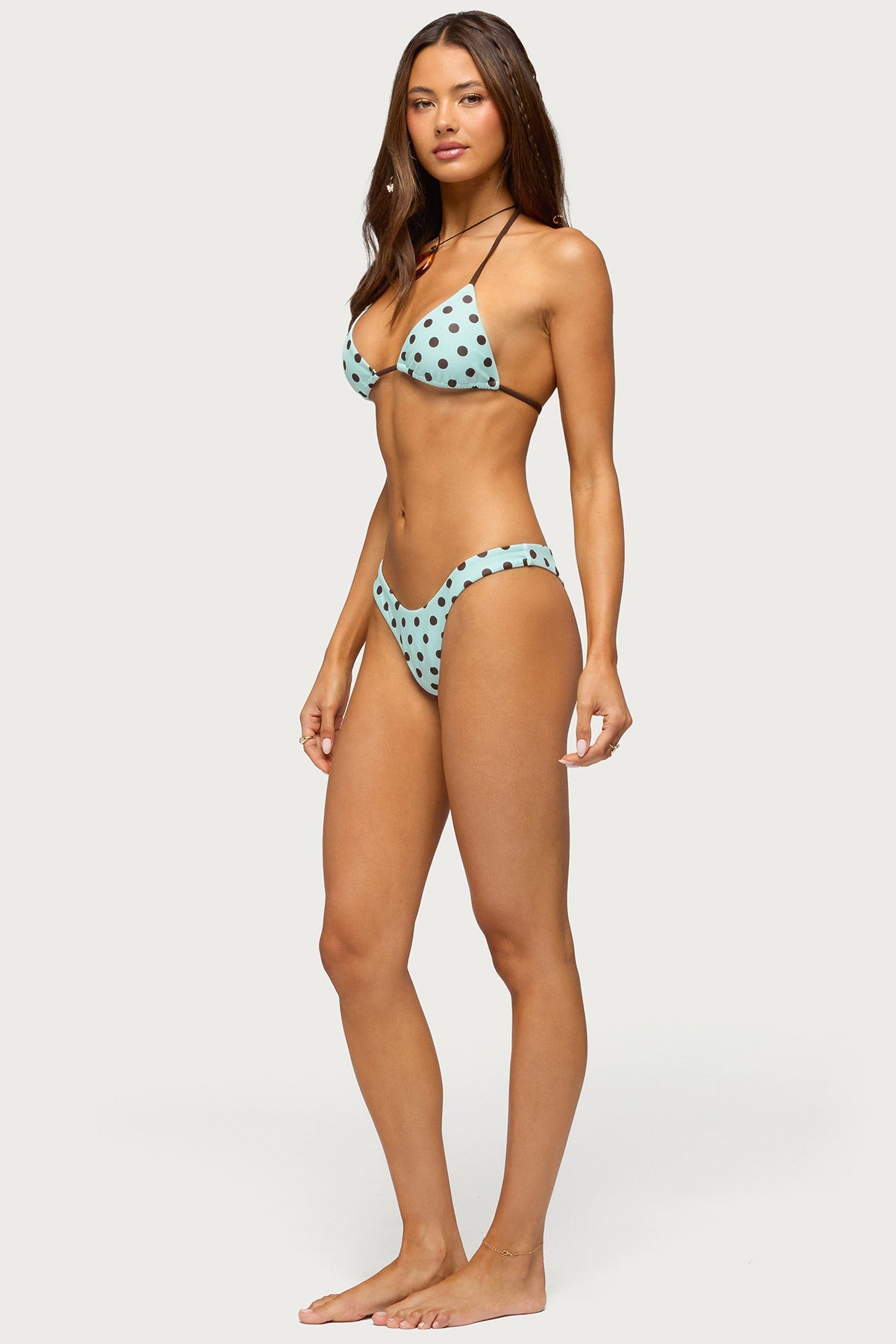 Melanie Polka Dot Triangle Bikini Top