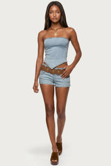 Zaida Stretchy Denim Micro Shorts