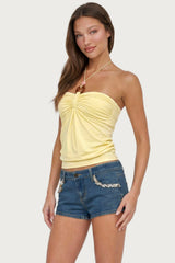 Itzel Ring Gathered Halter Top