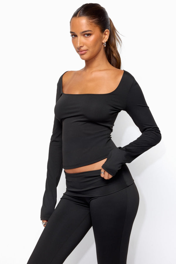 Hayden Square Neck Long Sleeve Top view 1