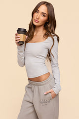Hayden Square Neck Long Sleeve Top