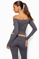 Tezia Off Shoulder Long Sleeve Top